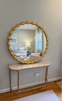 Gold accent mirror