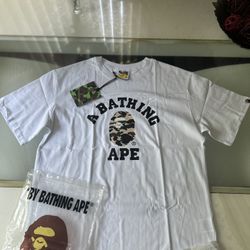 Brand New White Camo Bape T-shirt