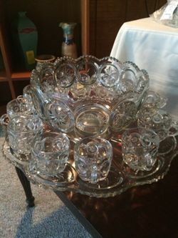 Holiday punch bowl set