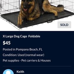 X Large Dog Cage  Foldable 