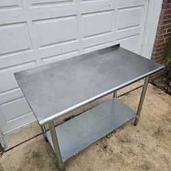 STANLEY STEEL COMMERCIAL TABLE 48" WIDE 35" HIGH 24" DEEP