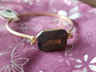 Chocolate rhinestone gold bracelet