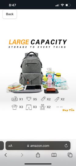 Baby Back Pack - Diaper Bag