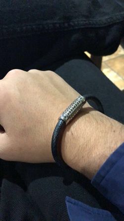 Louis Vuitton bracelet not fake) black and grey in Riverview, FL OfferUp