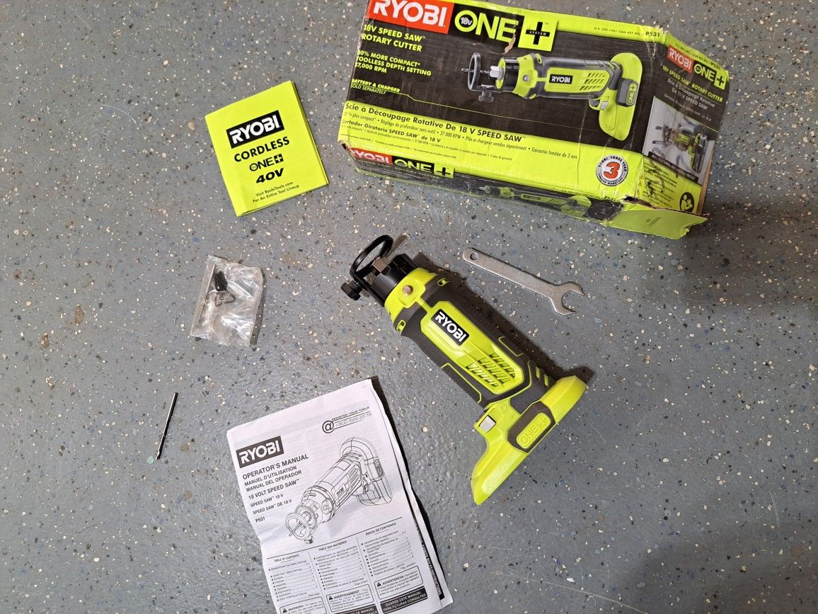 18 Volt Ryobi Saw Rotary Cutter Ryobi ONE+ 18V Drywall Speed Saw