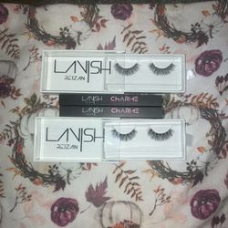 I’m Selling Two Lavish Reusable  Eyelashes One Baby Girl One  Full Lash Plus A Black And White Eyeliner Glue