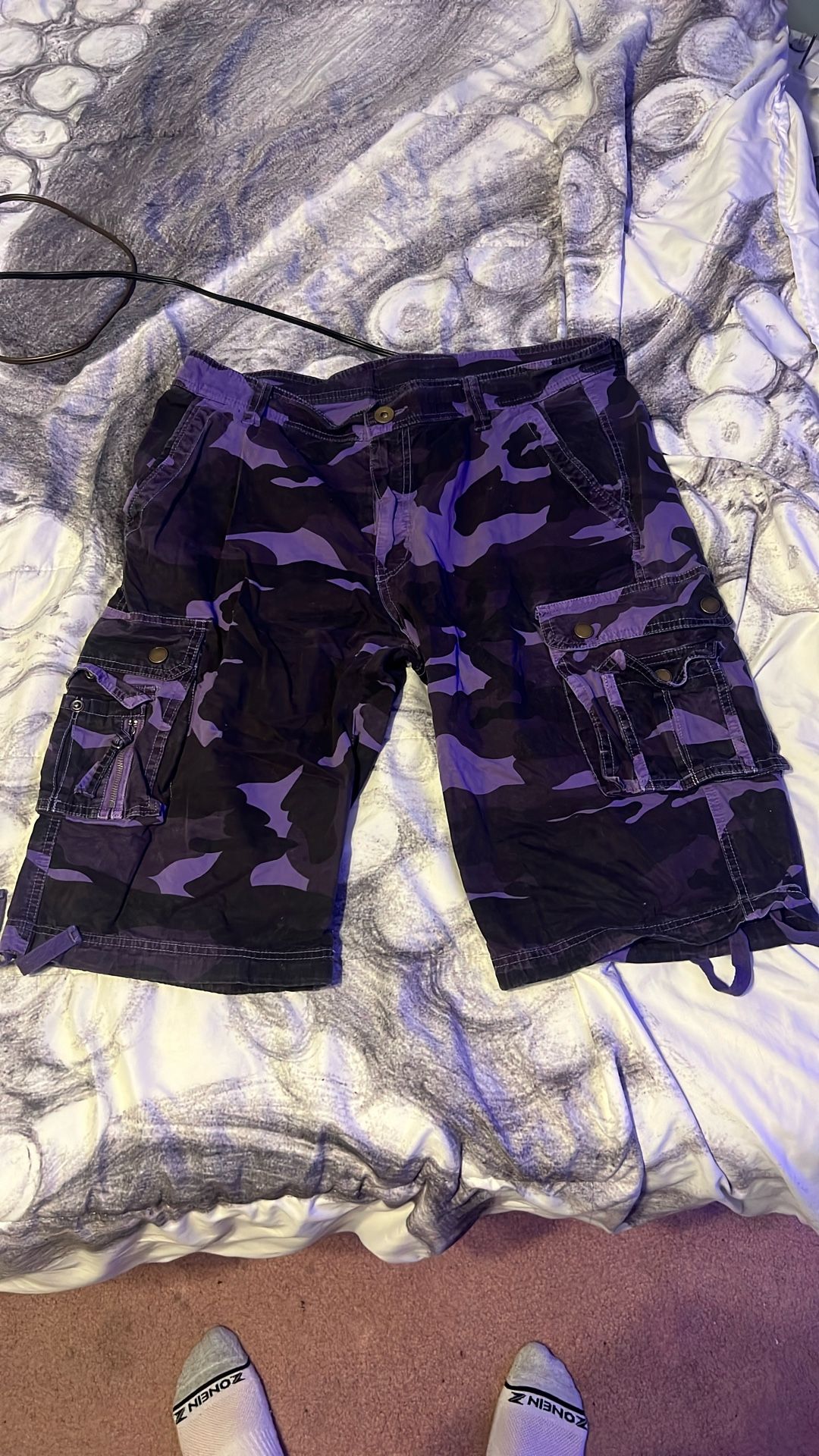 Red And Purple Cargo Shorts Size 28-34