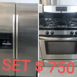 Refrigerador Doble Puera Y Estufa De Gas