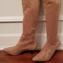Lord And Taylor Faux Stretch Suede Boots 