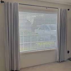 Lauren Ralph Blackout Back Tab/Rod Pocket Curtain Dove Gray 2 Panels Size54x84