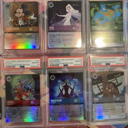 Disney Lorcana Rise Of The Floodborn Graded PSA 10 And 9 Trove Set