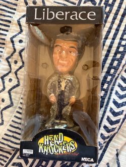NECA Liberace Head Knockers Bobblehead Handpainted Plastic Music Unopened