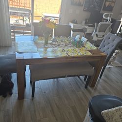 Dining Table Used But In Good Contion With Chairs Included 