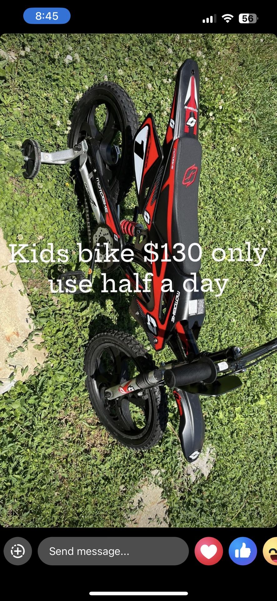 Boys Motorcycle bicycle
