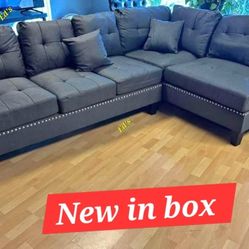 BRAND NEW 2PC SECTIONAL SOFA SET WITH ACCENT PILLOW INCLUDED $329