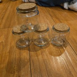 35 Small Glass Jars With Cork Top 