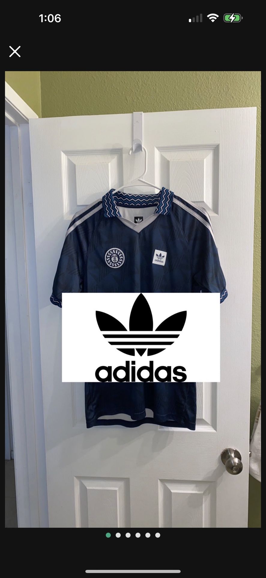 Mens Adidas Bootleague Polo Jersey Skateboarding Sun Logo Small