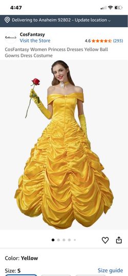 CosFantasy Yellow Princess Ball Gown Costume