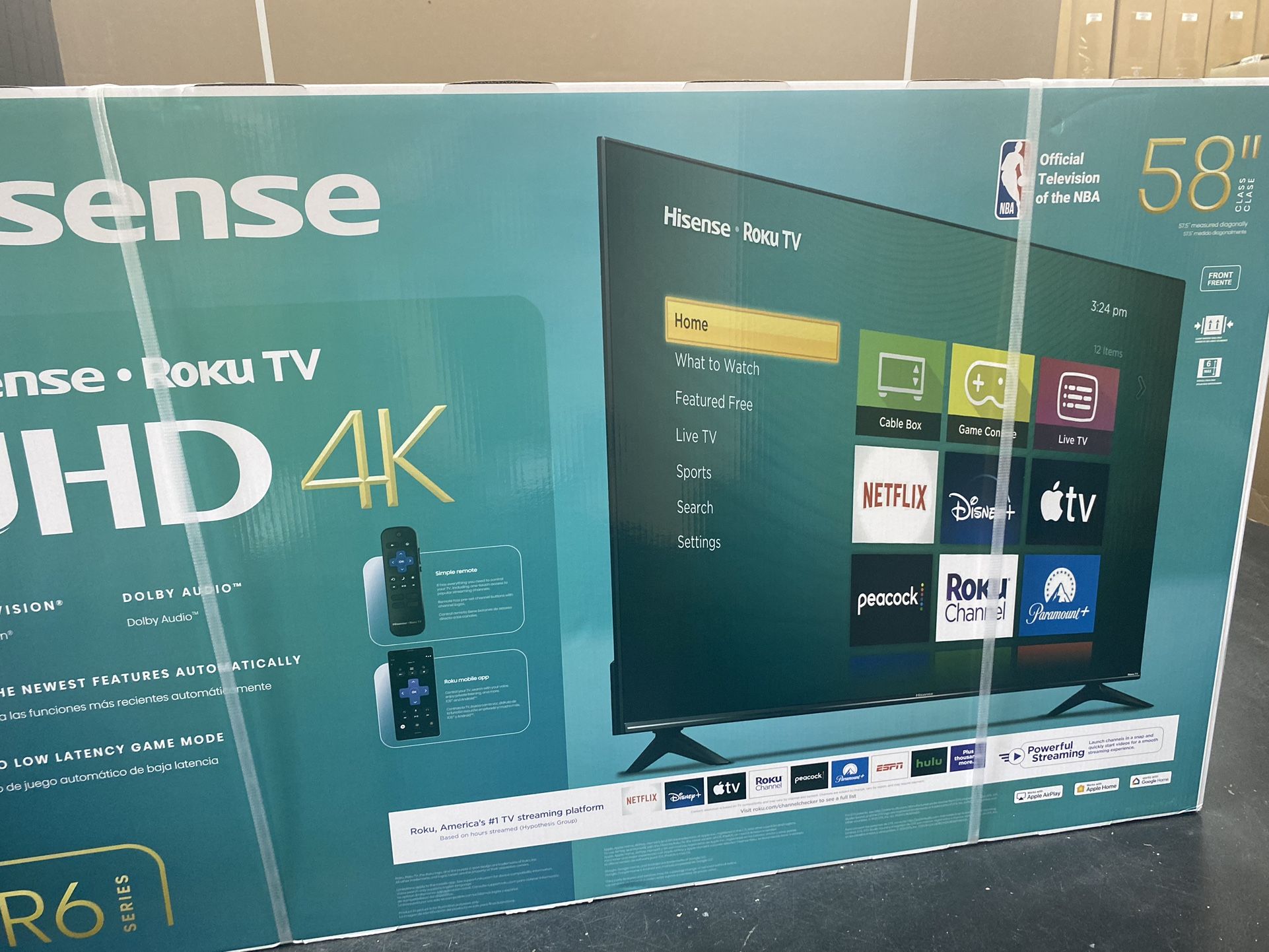 58”HISENSE ROKU SMART TV 4K