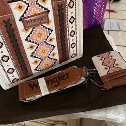 2x Aztec Wrangler Tote Bag for Women with wallet
