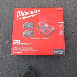 Milwaukee Red Forge 8.0 Battery And Rapid Charger Kit X2