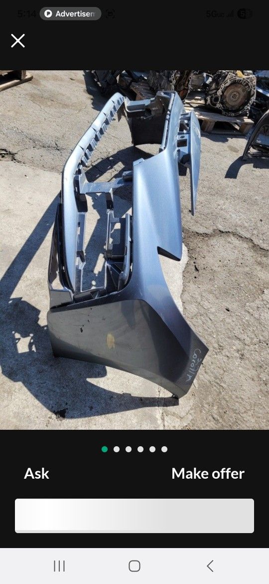 2020/2022 Toyota Corolla Front Bumper Cover 