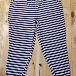 NEW Maurices Pink & Gray Striped Pajama Joggers (XXL)