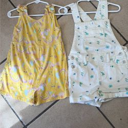 Little Girl Clothes Size 3t Summer Romper Bundle (2pcs)
