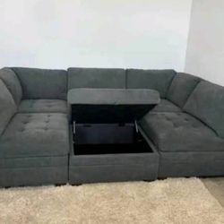 Sectional ottoman Black Couch
