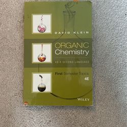 Organic Chemistry As a Second language By David Klein