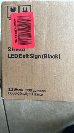 2 Head LED Exit signs (6 in total)