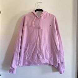 Champion Reverse Weave Women’s Pink Cropped Sweatshirt Hoodie Pullover