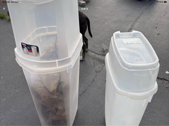 Two wrapping paper storage containers