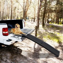 61-inch Dog Pet Ramp Nonslip Folding for Car SUV Backseat Stair Steps Portable Travel Ladder High Traction