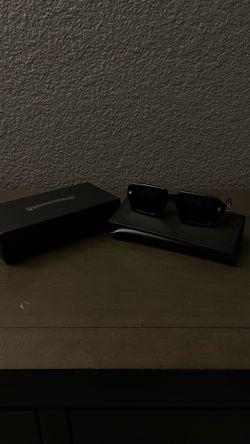 Chrome Hearts Black Rectangle Sunglasses