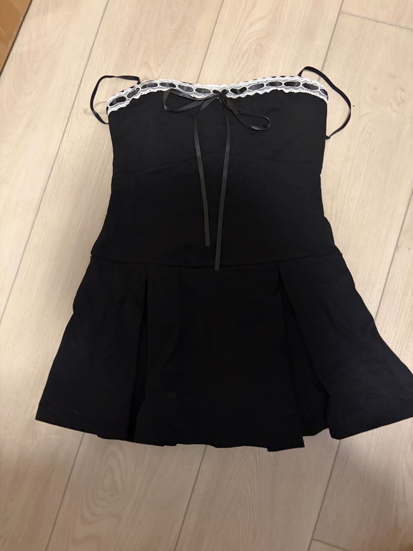 Strapless Bow Romper Dress