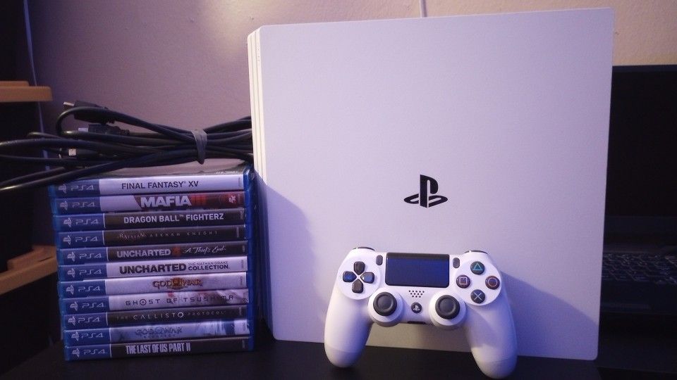PS4 Pro Glacier White 2TB W Controller - (Read Description for More Info)