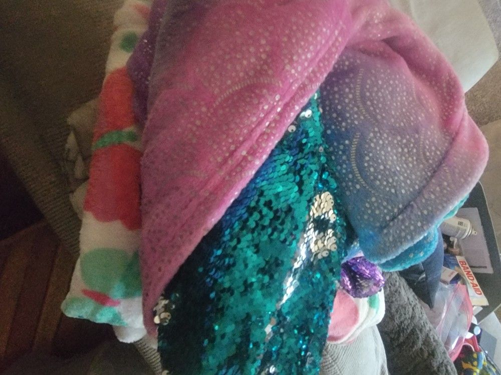 Girls Clean Like New Blankets. Mermaid Tail Blankets