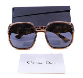 Christian Dior Signature NUANCE Sunglasses Brown Oversized Square 09QIR