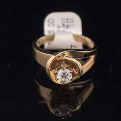 14KT Yellow Gold Diamond Ring 5.50g .25CTW Size 6 3/4 182288/17