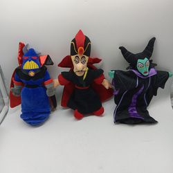 Disney Store Zurg , Jafar And Maleficent Bean Bag Plush Toy Set Of 3 Villains 
