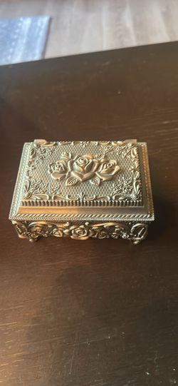 Jewelry box silver plate vintage