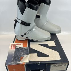 Salomon SX50 Ski Boots Gray Size 350.55 w/ Original Box & Manual Good