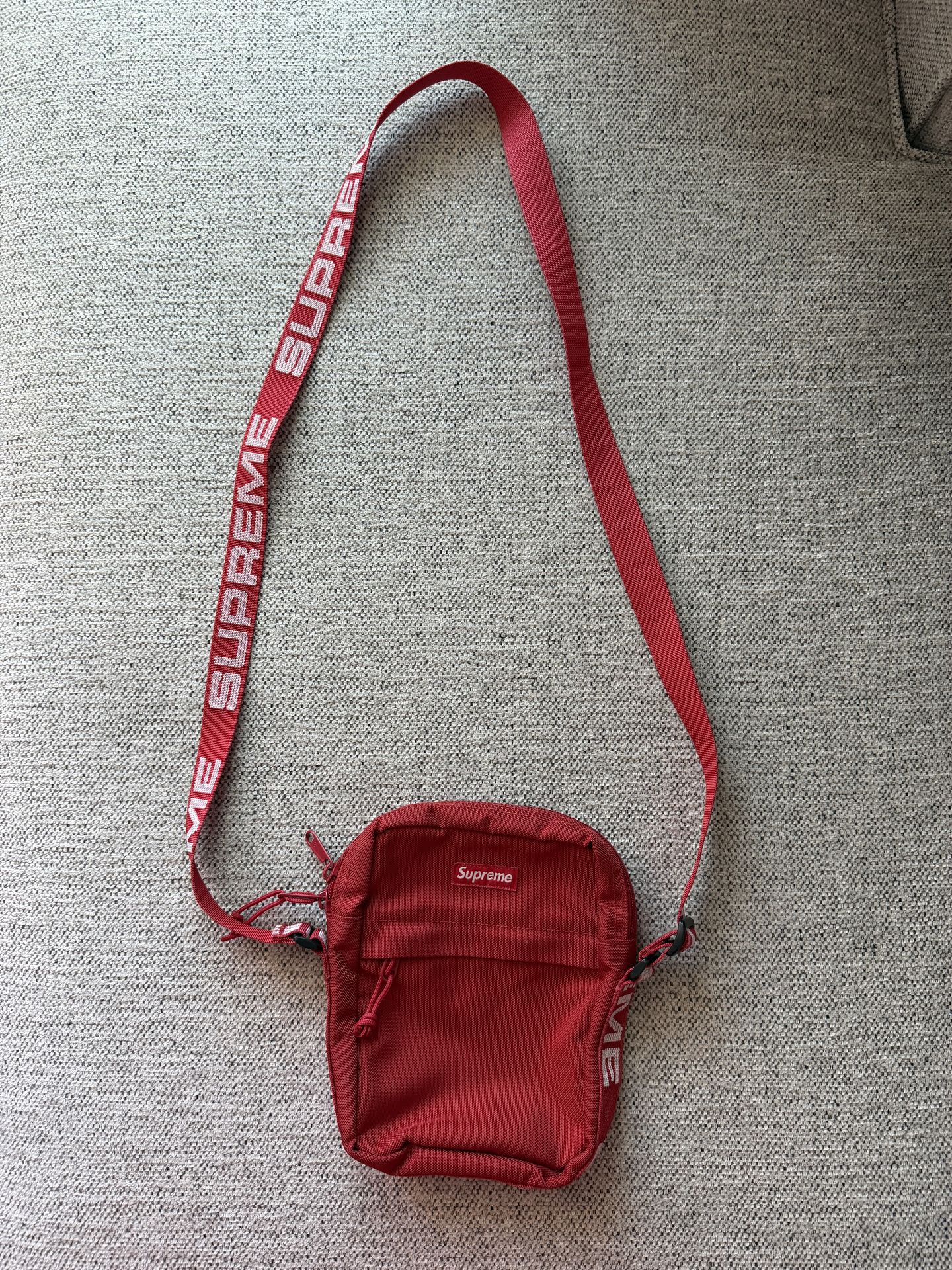 Supreme SS18 Red Shoulder Crossbody Bag Cordura $60