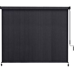 VICLLAX Outdoor Roller Shade (10' W×8' L), Patio Cordless Roller Blinds, Exterior Roll Up Shade with