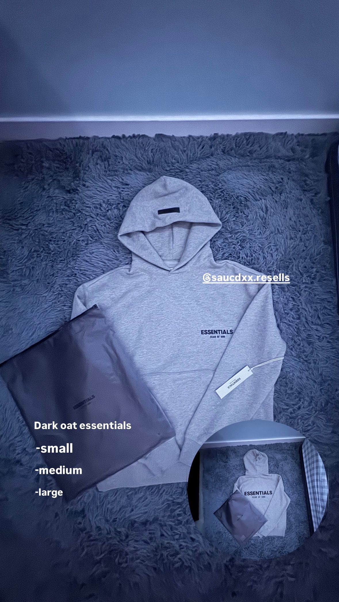 Dark Oat Essentials Hoodie