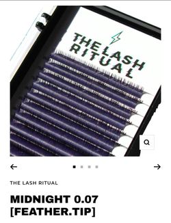 Blackish Purple 0.07 Feather Tip Lash Tray
