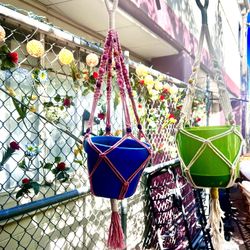 Pink Macrame Plant Hanger