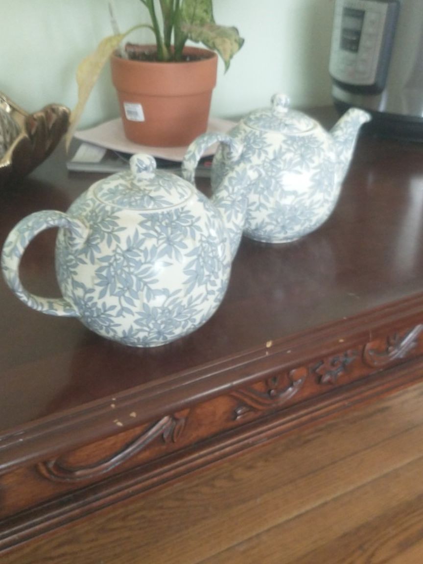 Two Floral Tea Pots