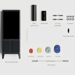 Tempo Studio Home Gym Complete System w/ Weights, mat, foam roller, & heart rate monitor